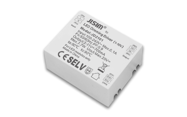   JD2101 2-11V 350-700mA 7W 1-10V恒流 缓启动 无频闪  调光电源