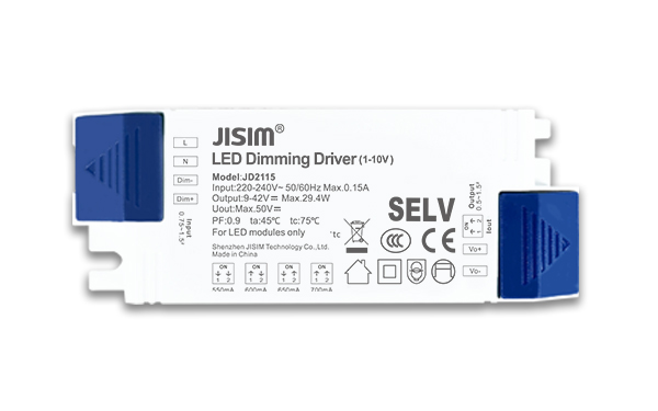 JD2115 9-42V 550-700mA 30W 1-10V恒流 缓启动 无频闪 万分之一 调光电源