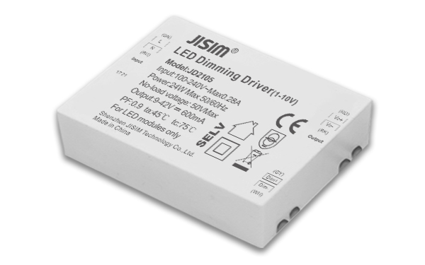   JD2105 9-40V 400-600mA 24W 1-10V恒流 缓启动 无频闪  调光电源