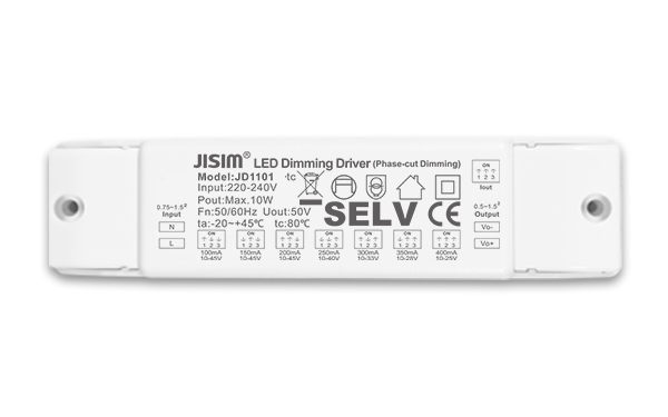 JD1101 10-45V 100-400mA 10W 可控硅恒流 缓启动 无频闪 万分之一 调光电源