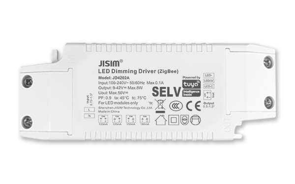 JD4202A 9-42V 100-180mA 8W 涂鸦zigbee 无频闪 调光调色温电源